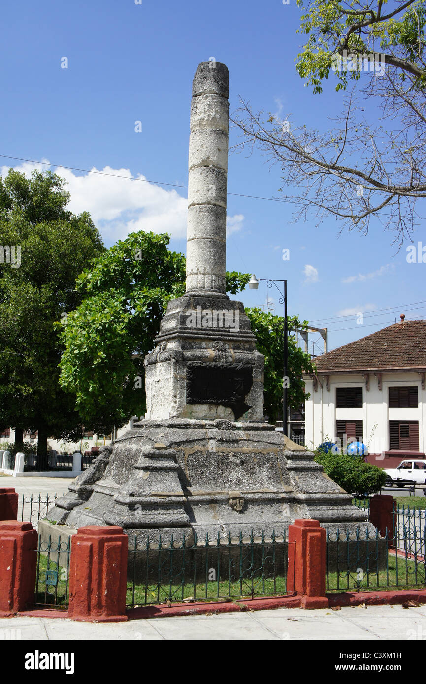 Monument aux combattants de guerre d'indépendance cubaine, Parque de los Mártires (martyrs) Parc Santa Clara, Cuba. Banque D'Images