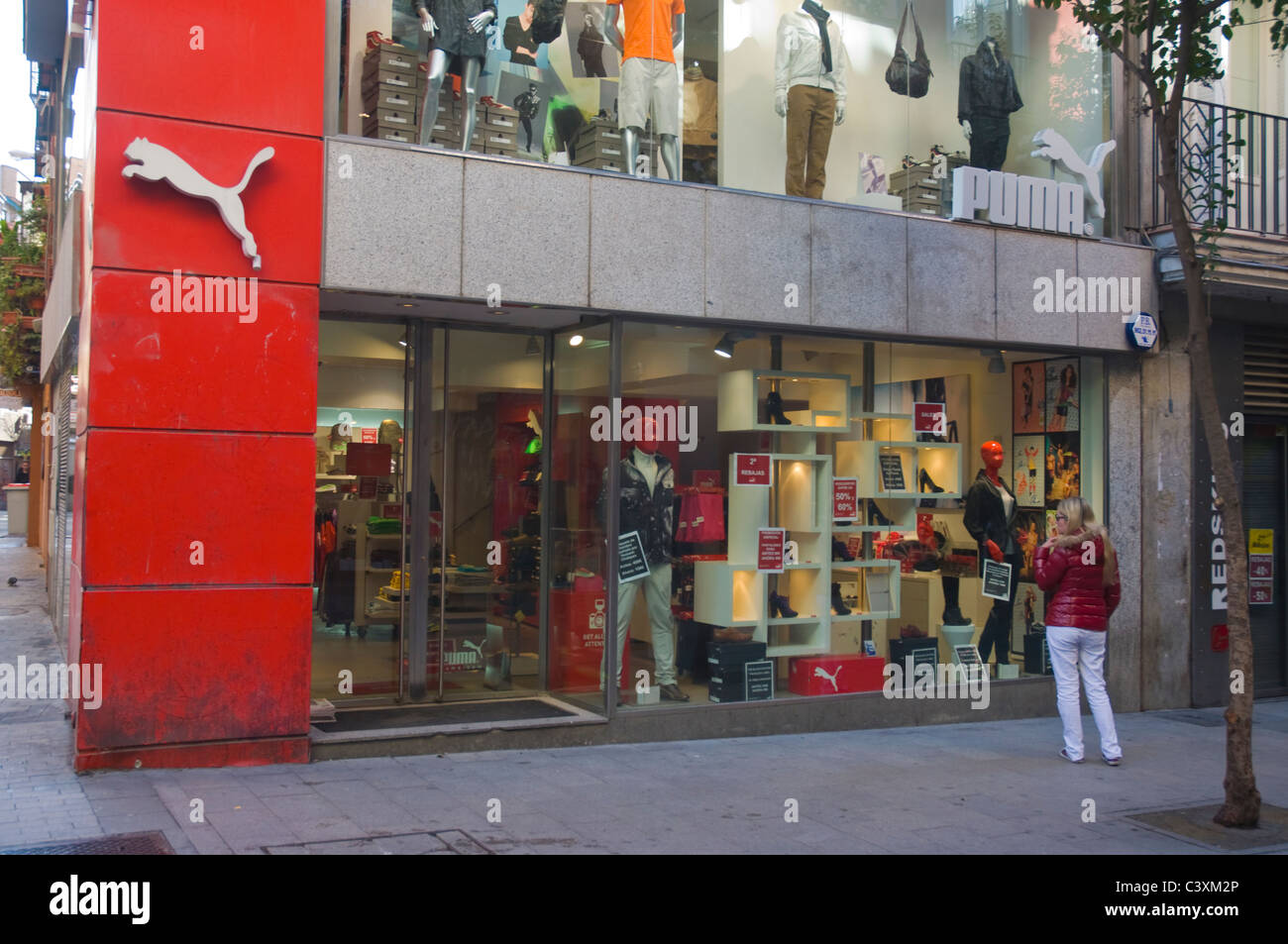 Puma store rue Calle Fuencarral Madrid Espagne Europe district Malesana Banque D'Images