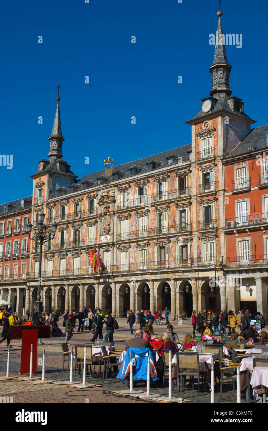 La Plaza Mayor de Madrid Espagne Europe centrale Banque D'Images