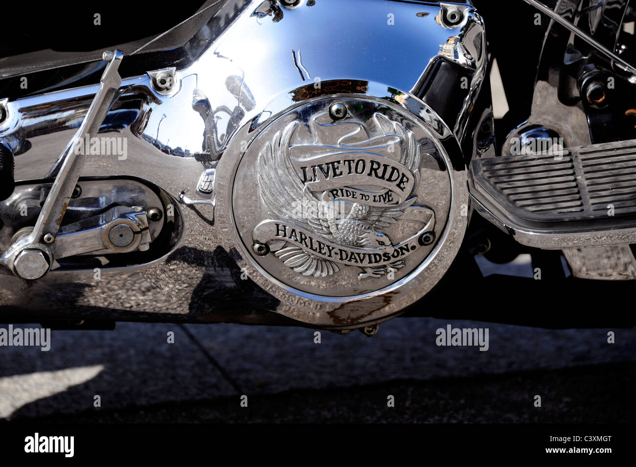 Harley - Davidson, Live to ride, ride to live Banque D'Images
