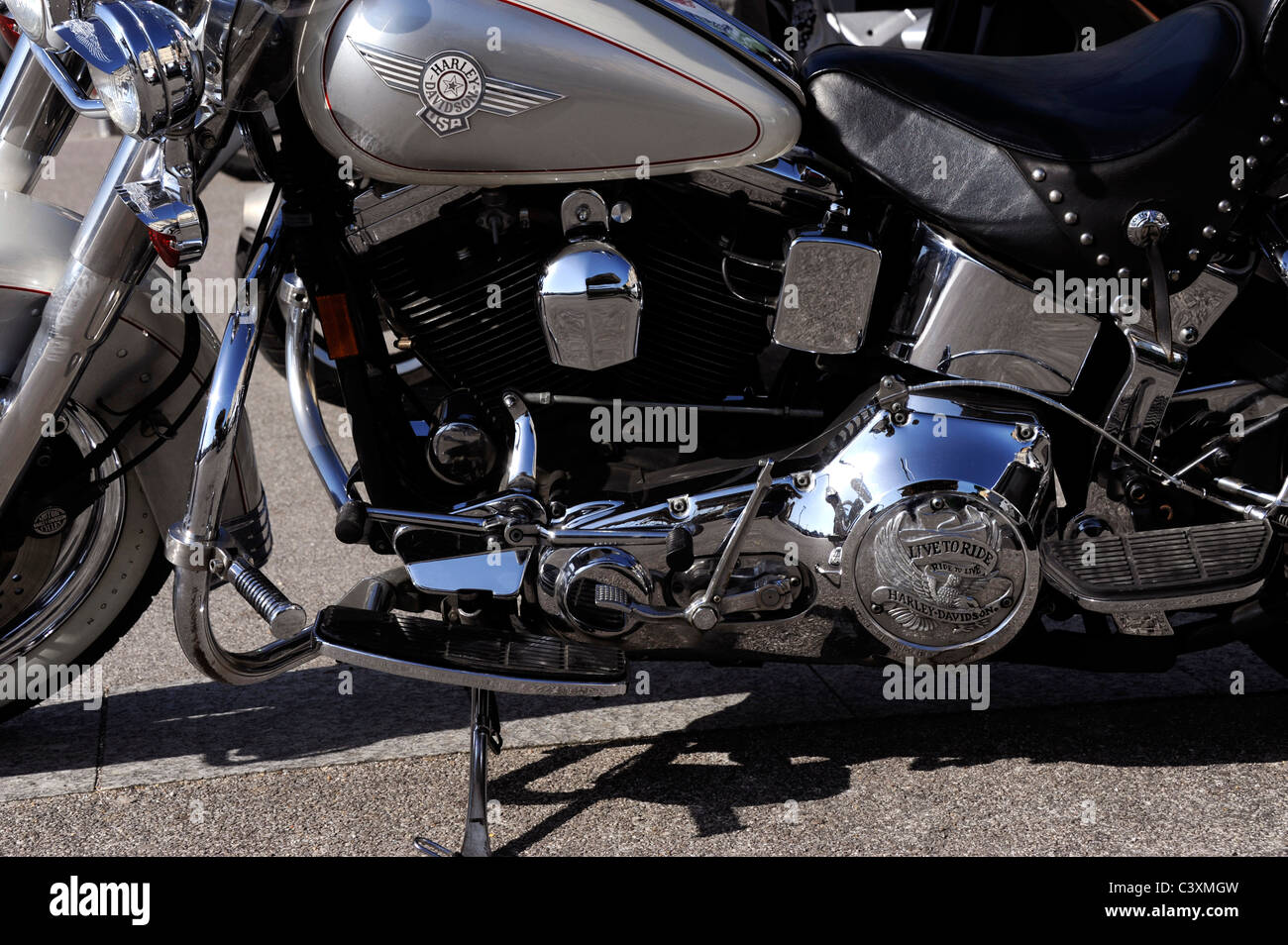 Harley - Davidson, Live to ride, ride to live Banque D'Images