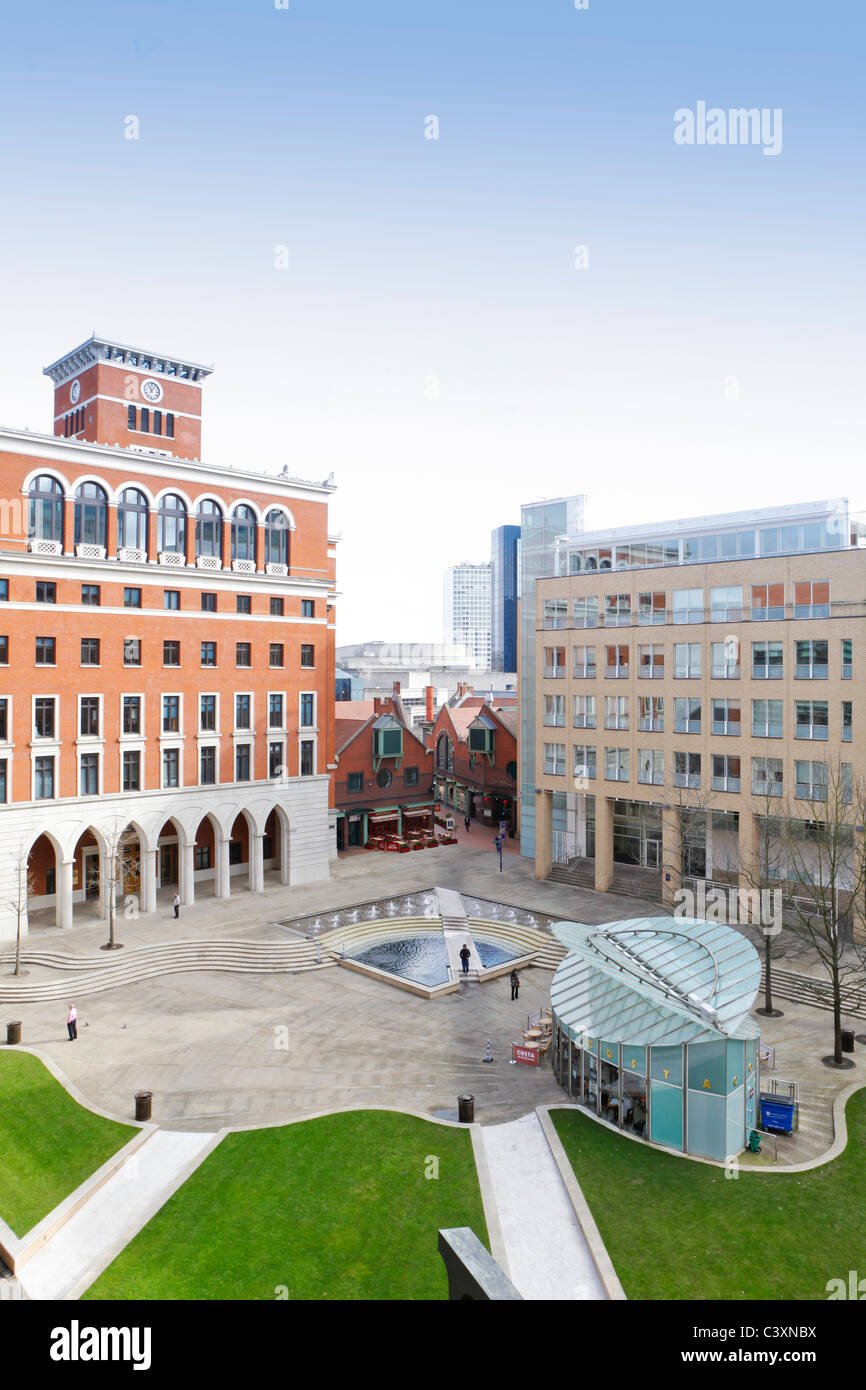 Trois et deux Brindley Place, Brimingham, West Midlands. Banque D'Images