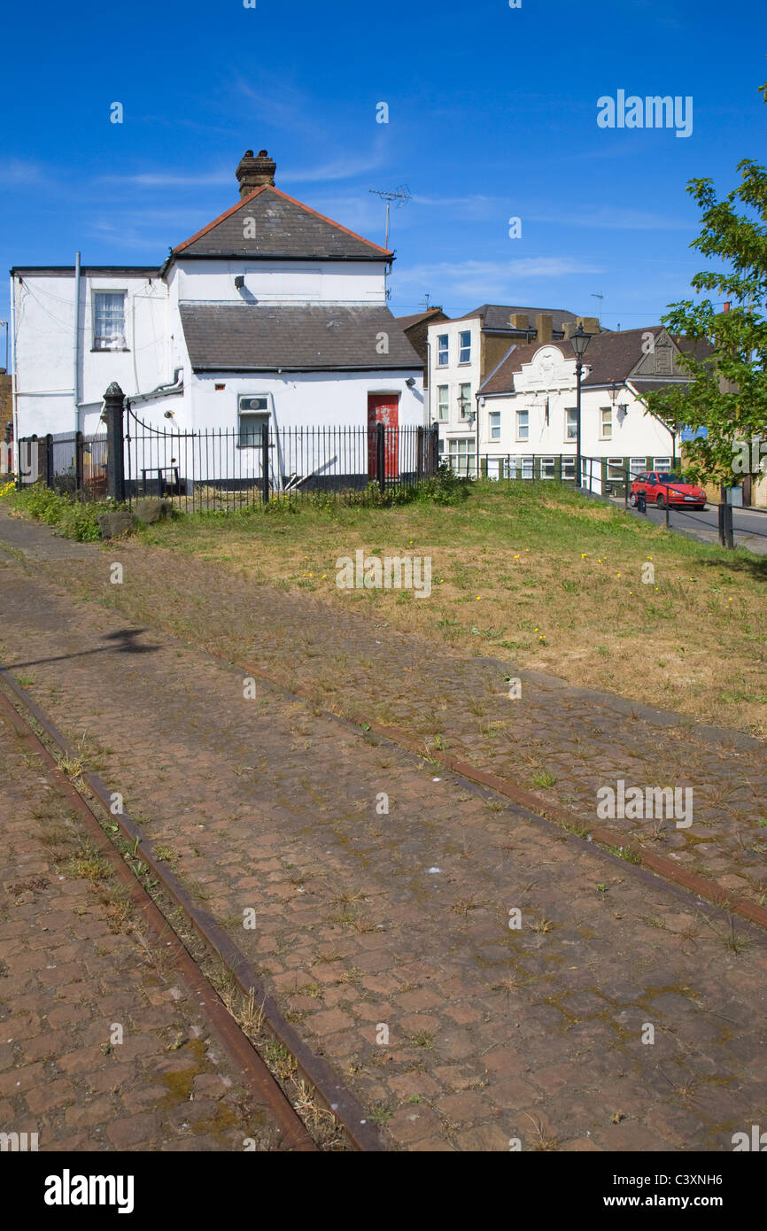 La vieille maison Piermasters «', ville bleue, Sheerness, Kent, Angleterre. Banque D'Images