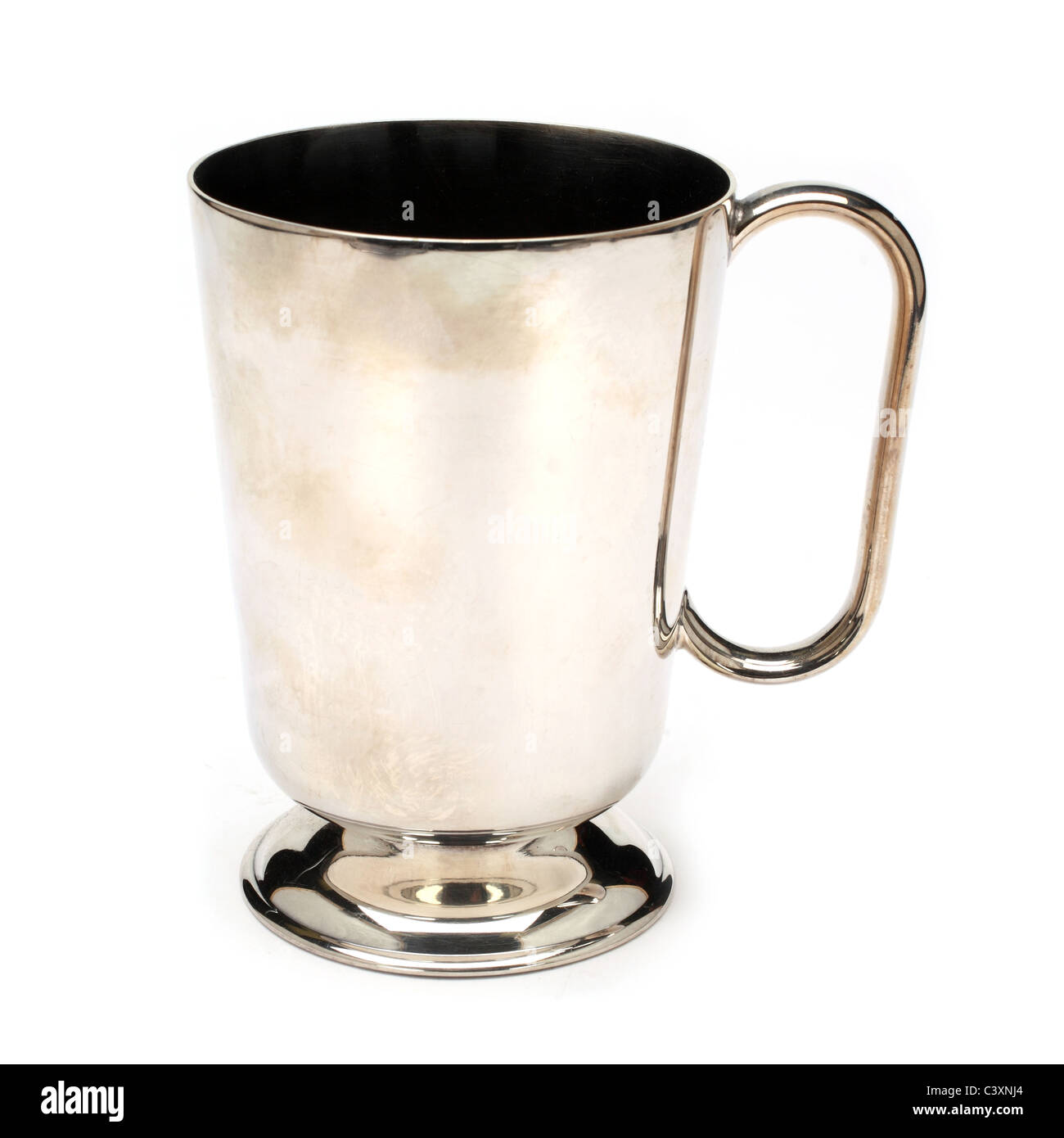 mug argent Banque D'Images