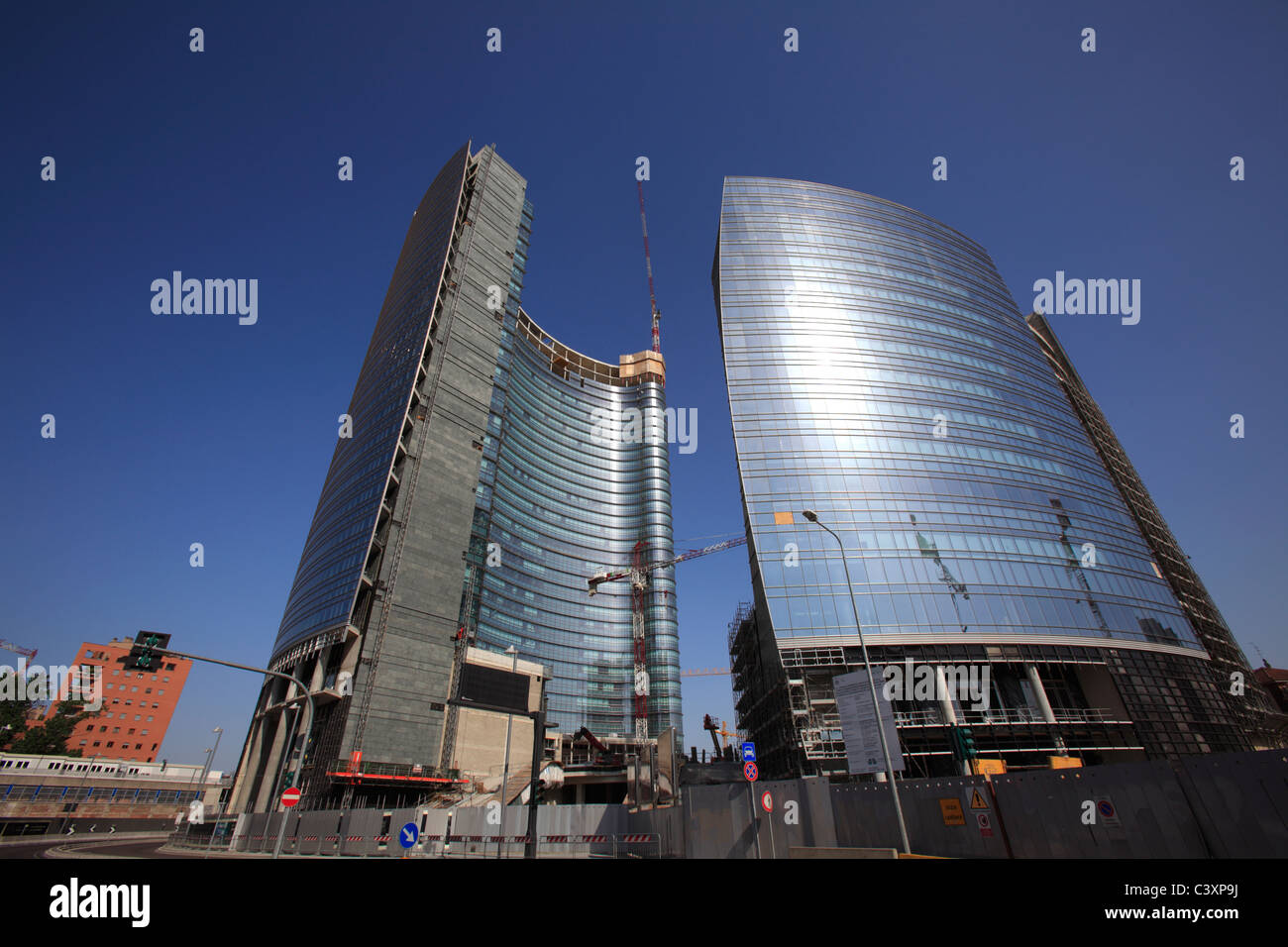 Des gratte-ciels en construction à Porta Nuova, Milan, Italie Banque D'Images