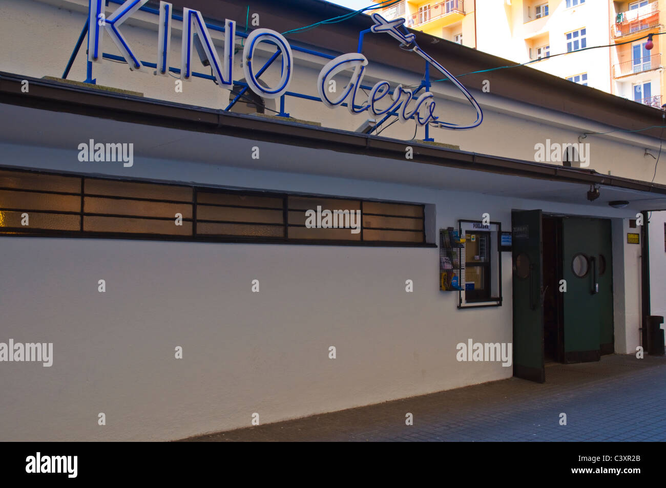 Cinéma Kino Aero quartier Zizkov extérieur Prague République Tchèque Europe Banque D'Images