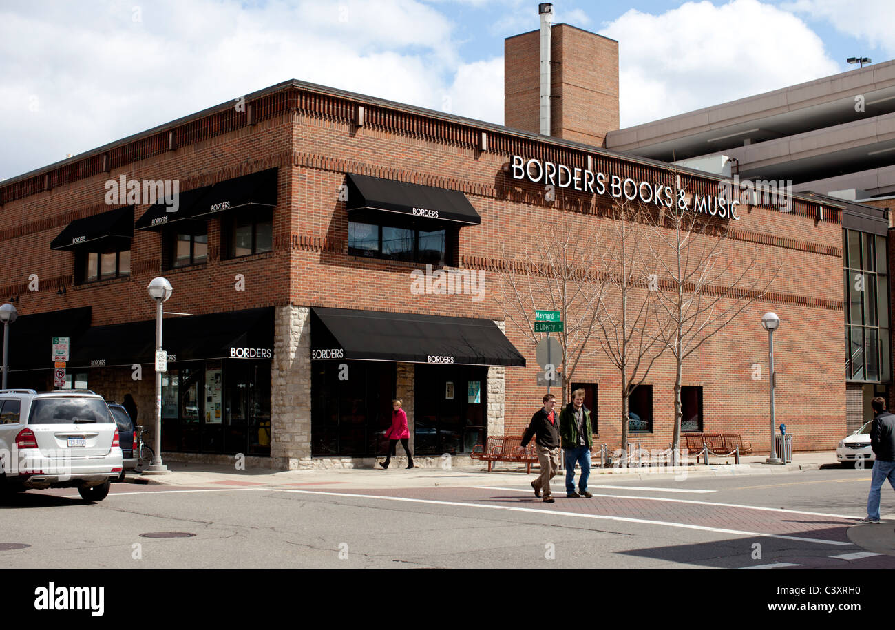 Vue générale des frontières flagship store à Ann Arbor, Michigan, USA. Banque D'Images