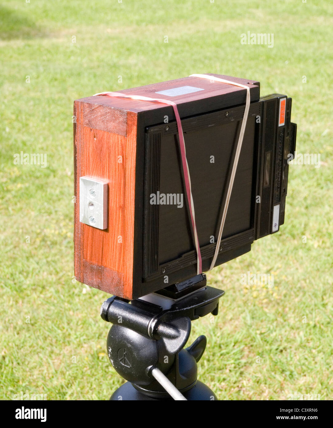 Une caméra cachée à l'aide de 4'x5' film de coupe Banque D'Images