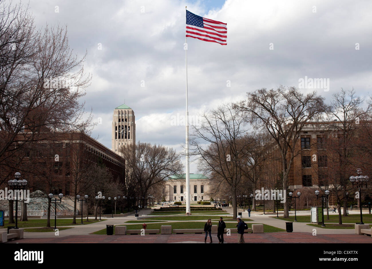 Vue générale de l'Université du Michigan à Ann Arbor, Michigan, USA. Banque D'Images