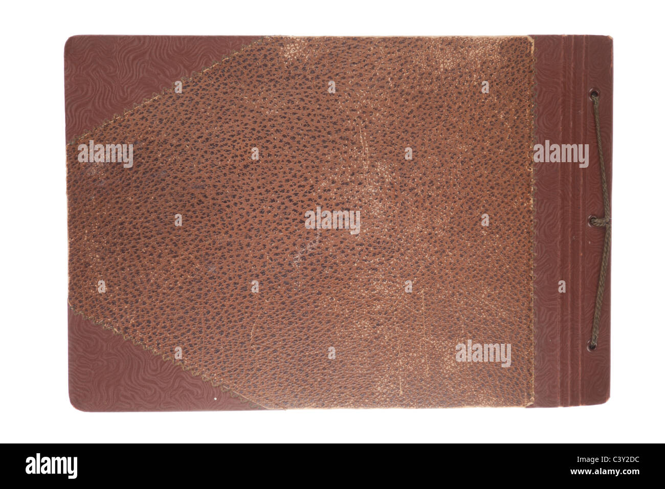 Old photo album isolé sur blanc. Banque D'Images