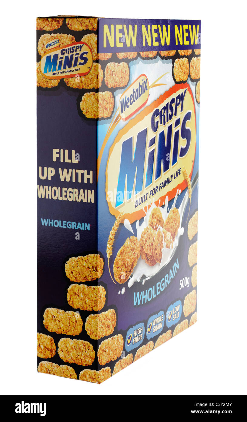 Boîte de 500 grammes de farine de weetabix Crispy Minis Banque D'Images