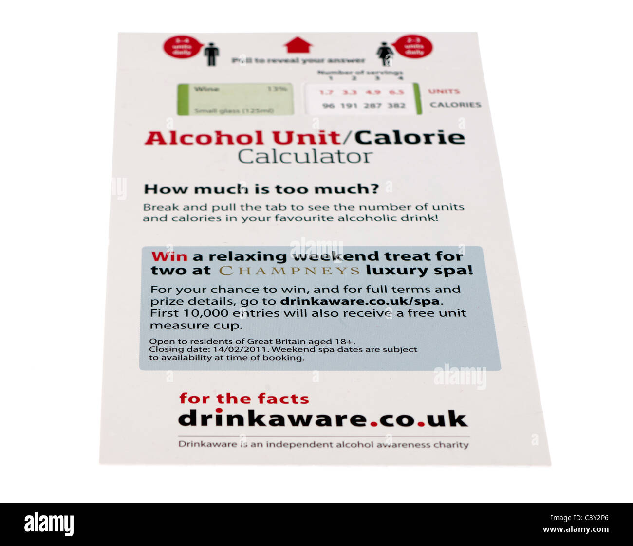 Unité d'alcool calculatrice de calories. Seulement ÉDITORIALE Banque D'Images