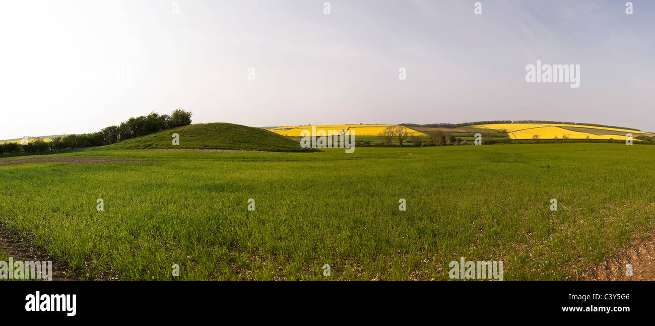 Duggleby Howe tour néolithique Barrow, East Riding of Yorkshire, UK Banque D'Images