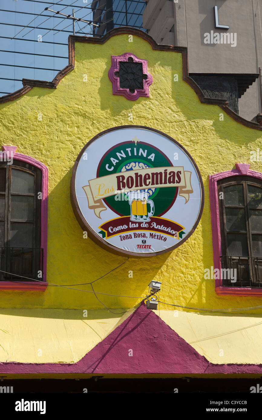 Cantina Las Bohemias Zona Rosa Mexico City Banque D'Images