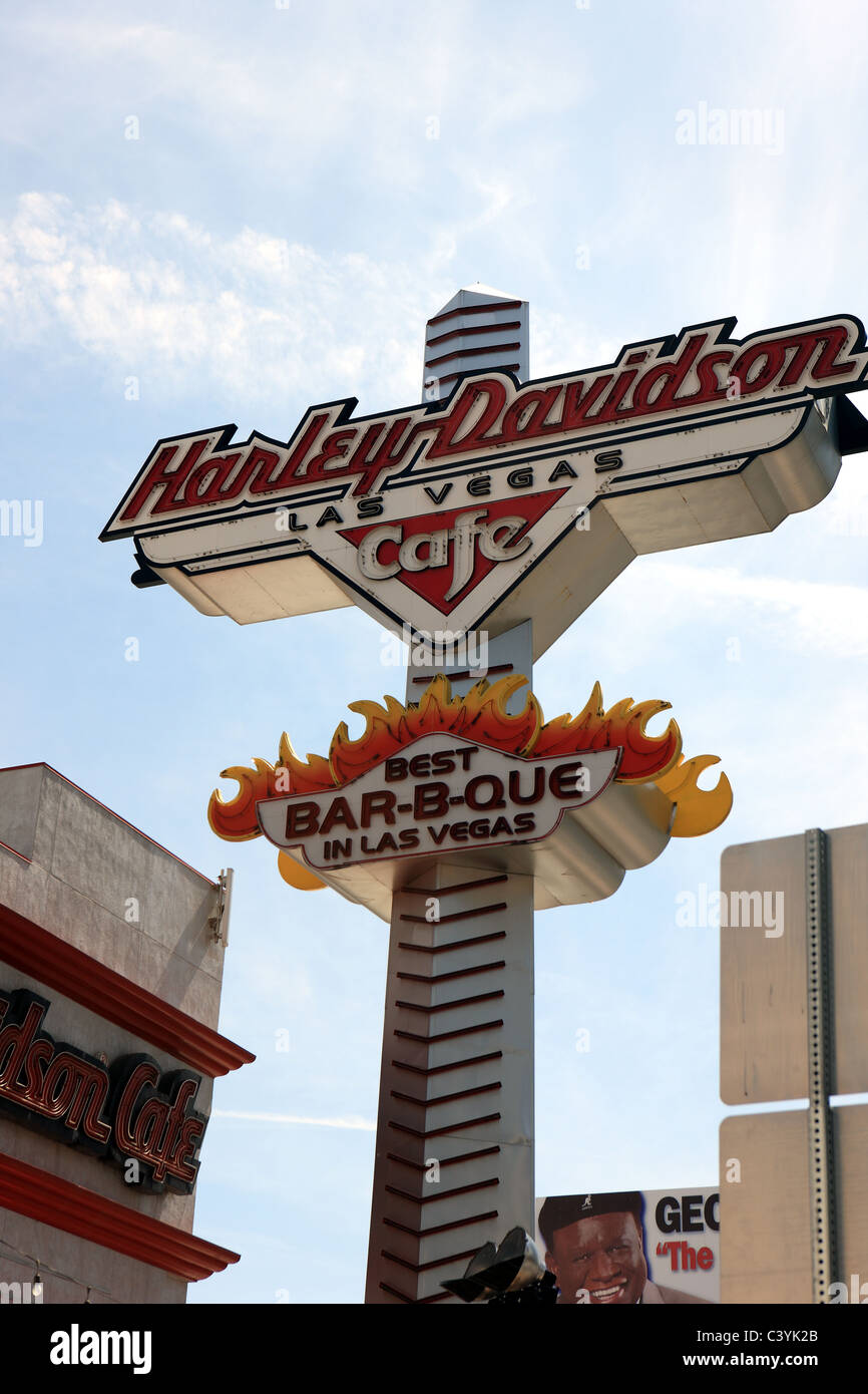 Harley Davidson Cafe sign in Las Vegas Banque D'Images