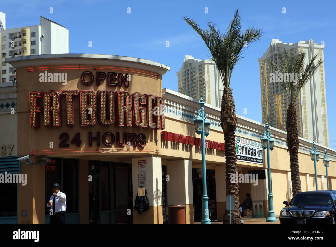 Fatburger 24 heures sur Las Vegas Strip Banque D'Images