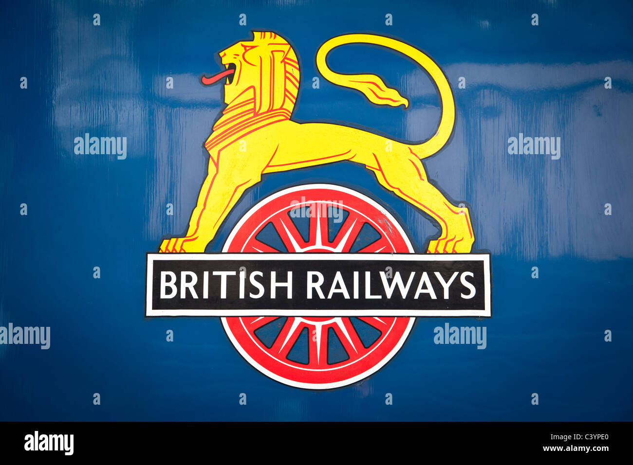 L'emblème du lion à vélo Banque D'Images