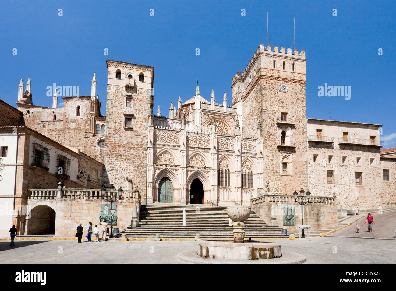 L'Espagne, l'Europe, l'Estrémadure, Guadalupe, cloître, monastère, l'UNESCO, patrimoine culturel mondial Banque D'Images