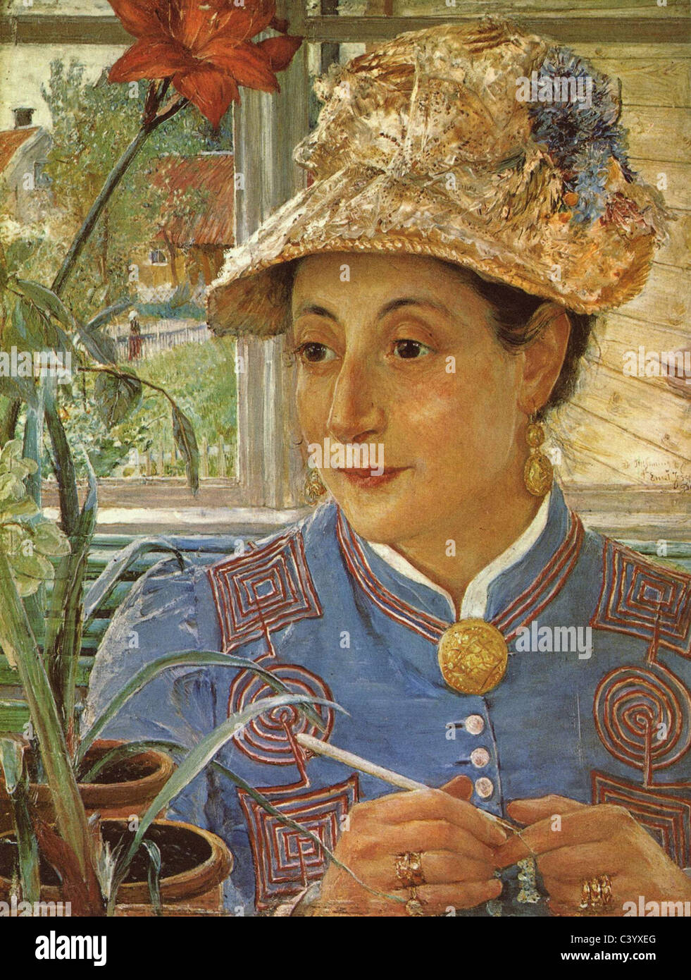 Ernst Josephson, Portrait de Jeanette Rubenson 1883 Musée d'Art de Göteborg Banque D'Images