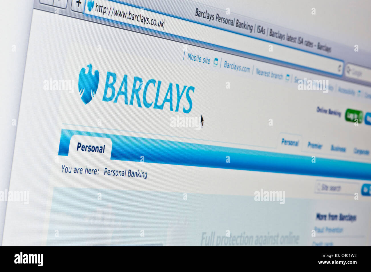 De près de l'logo Barclays comme vu sur son site web. (Usage éditorial uniquement : -Print, télévision, e-book et le comité éditorial du site). Banque D'Images