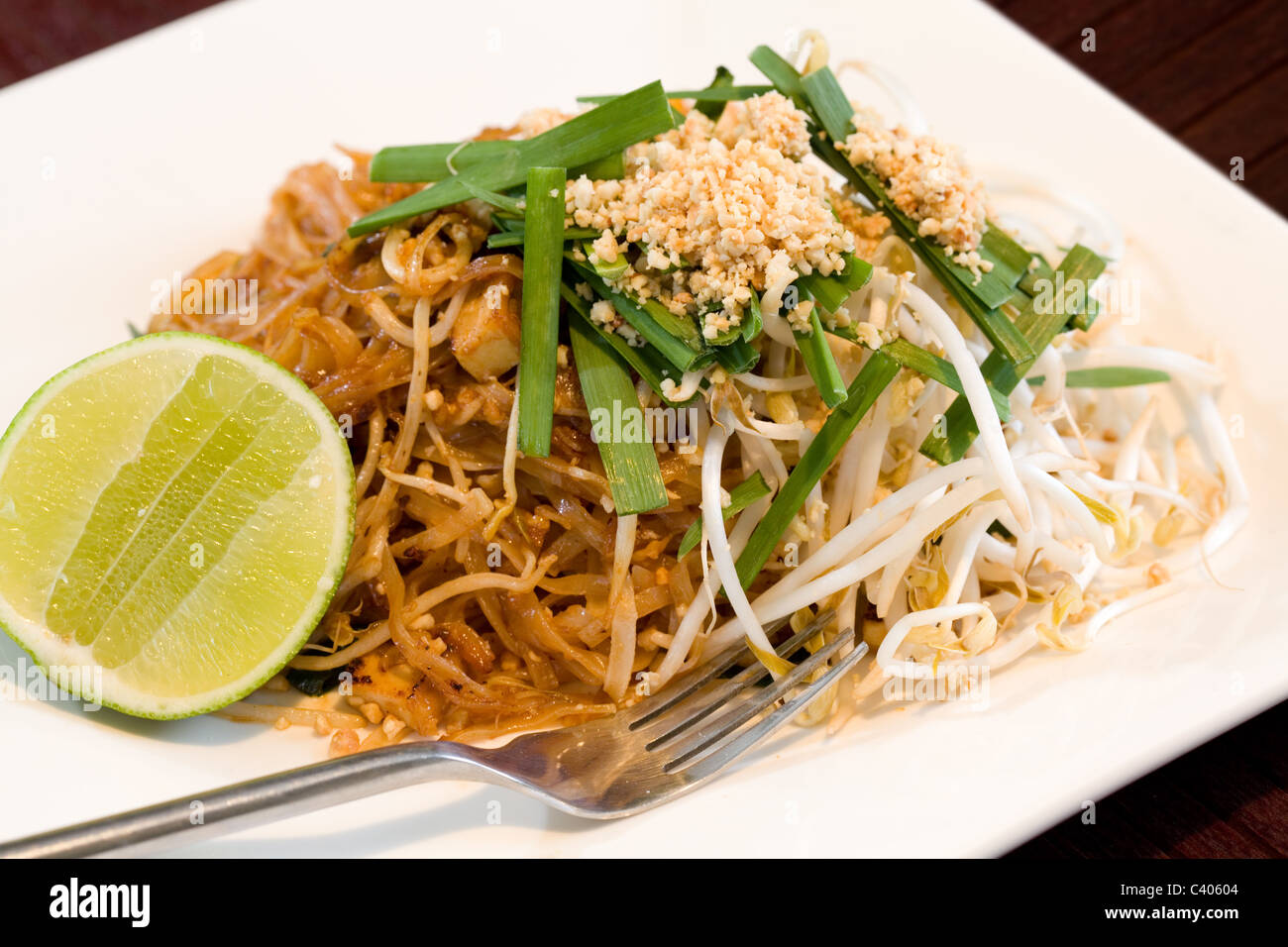 Pad Thai noodles Banque D'Images