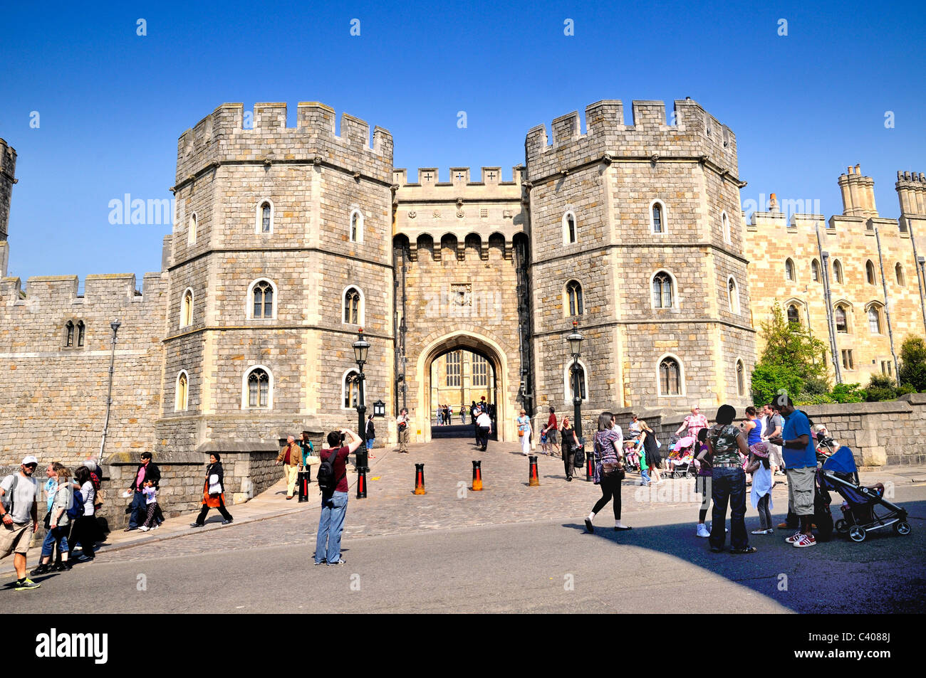 L'entrée au château de Windsor Banque D'Images