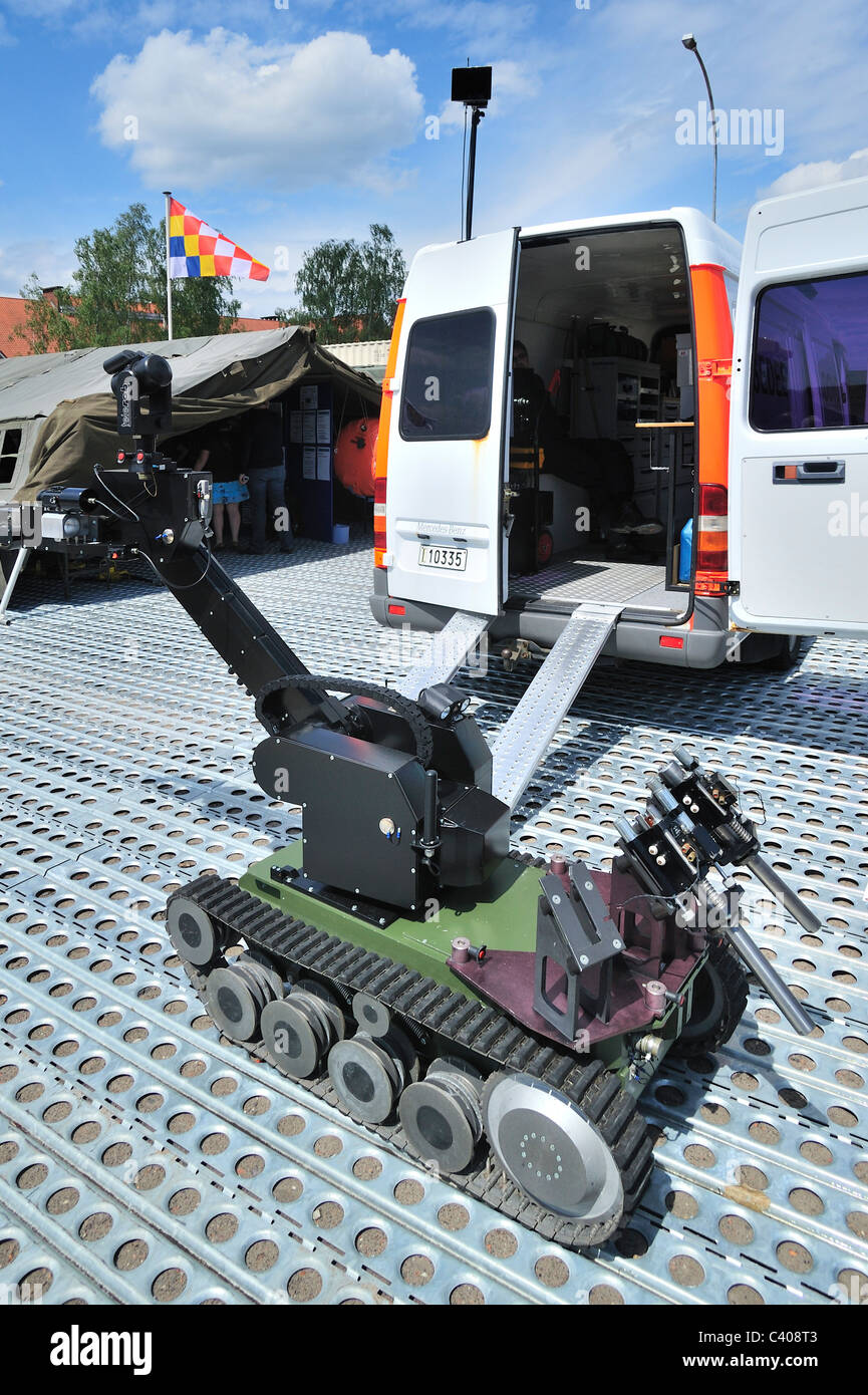 Robot de neutralisation de bombes DOVO unité de l'armée belge, Belgique Banque D'Images