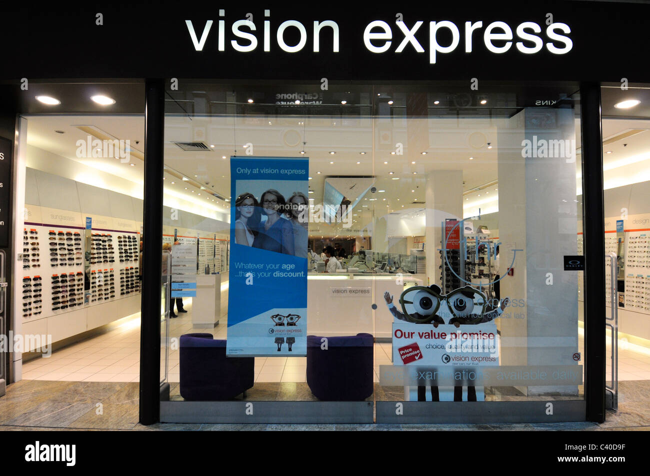 Lunettes lunettes de vision express yeux oeil Banque D'Images