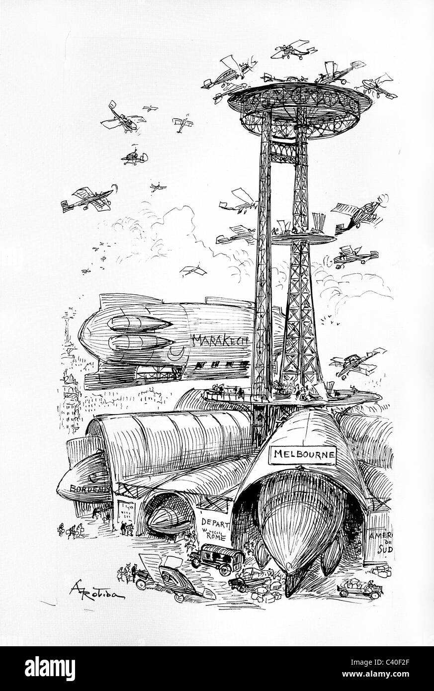 Albert Robida ( 1848 - 1926 ) Français Illustrator Banque D'Images