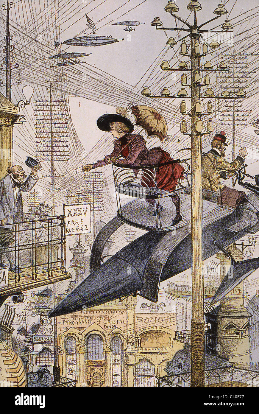 Albert Robida ( 1848 - 1926 ) Français Illustrator Banque D'Images