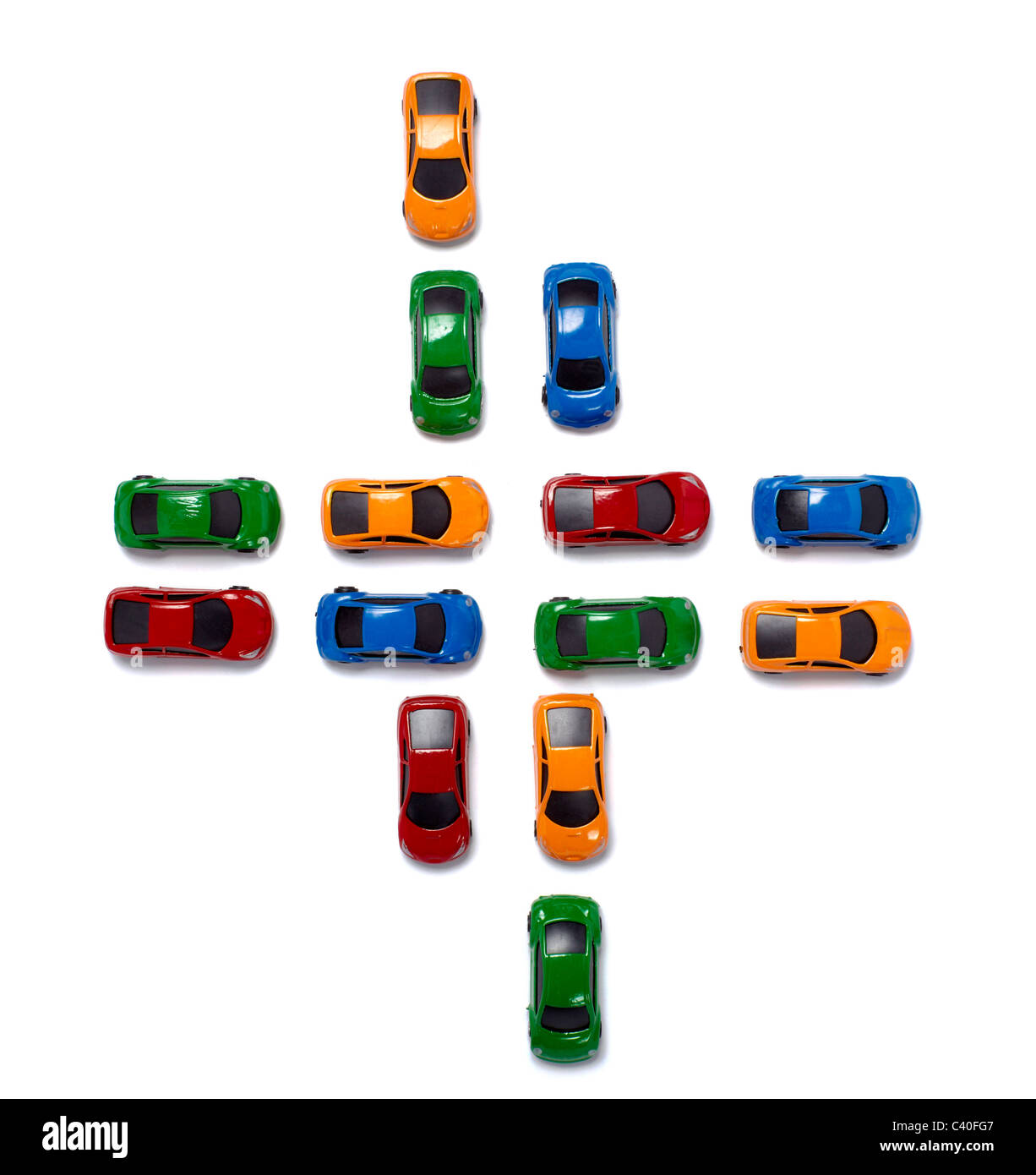 Close up of toy cars Banque D'Images