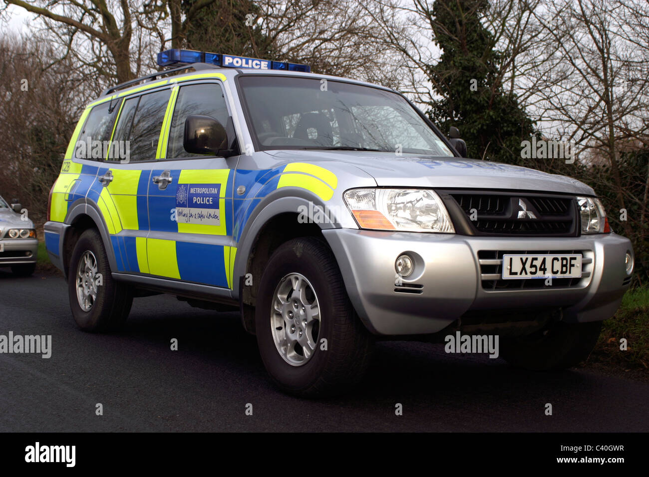 4x4 Mitsubishi Shogun Metropolitan Police Banque D'Images