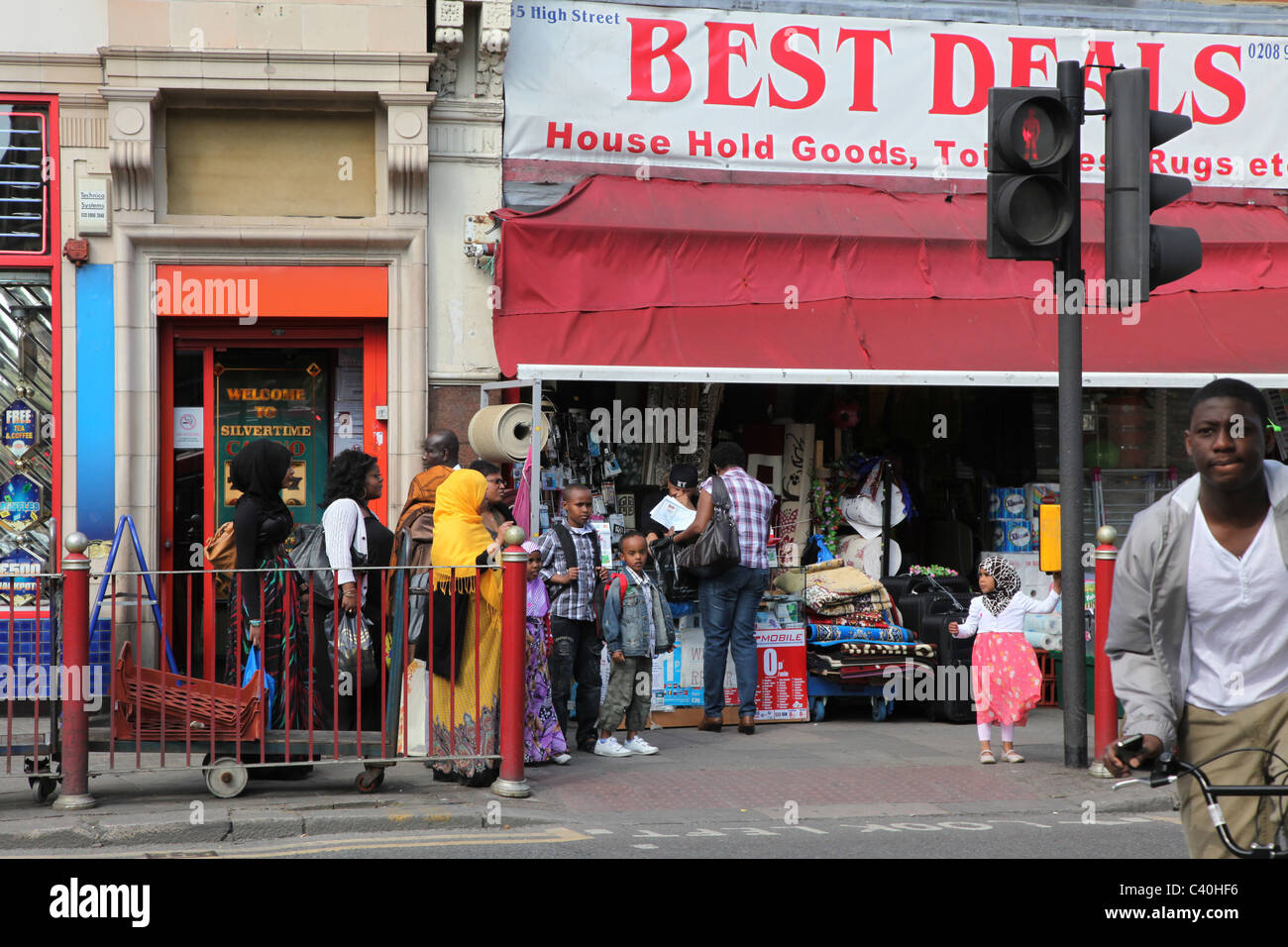 Leïde, une zone à Londres avec l'une des plus grandes de la population ethnique afro-antillais, en particulier Banque D'Images