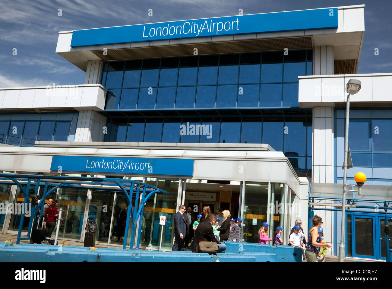L'aéroport de London City terminal à Docklands, London Banque D'Images