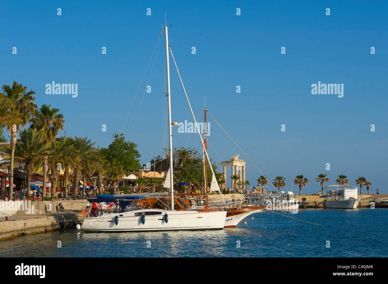 Bain Turc, Riviera, port, port, Apollontempel, Côté, Riviera turque, Turquie Banque D'Images