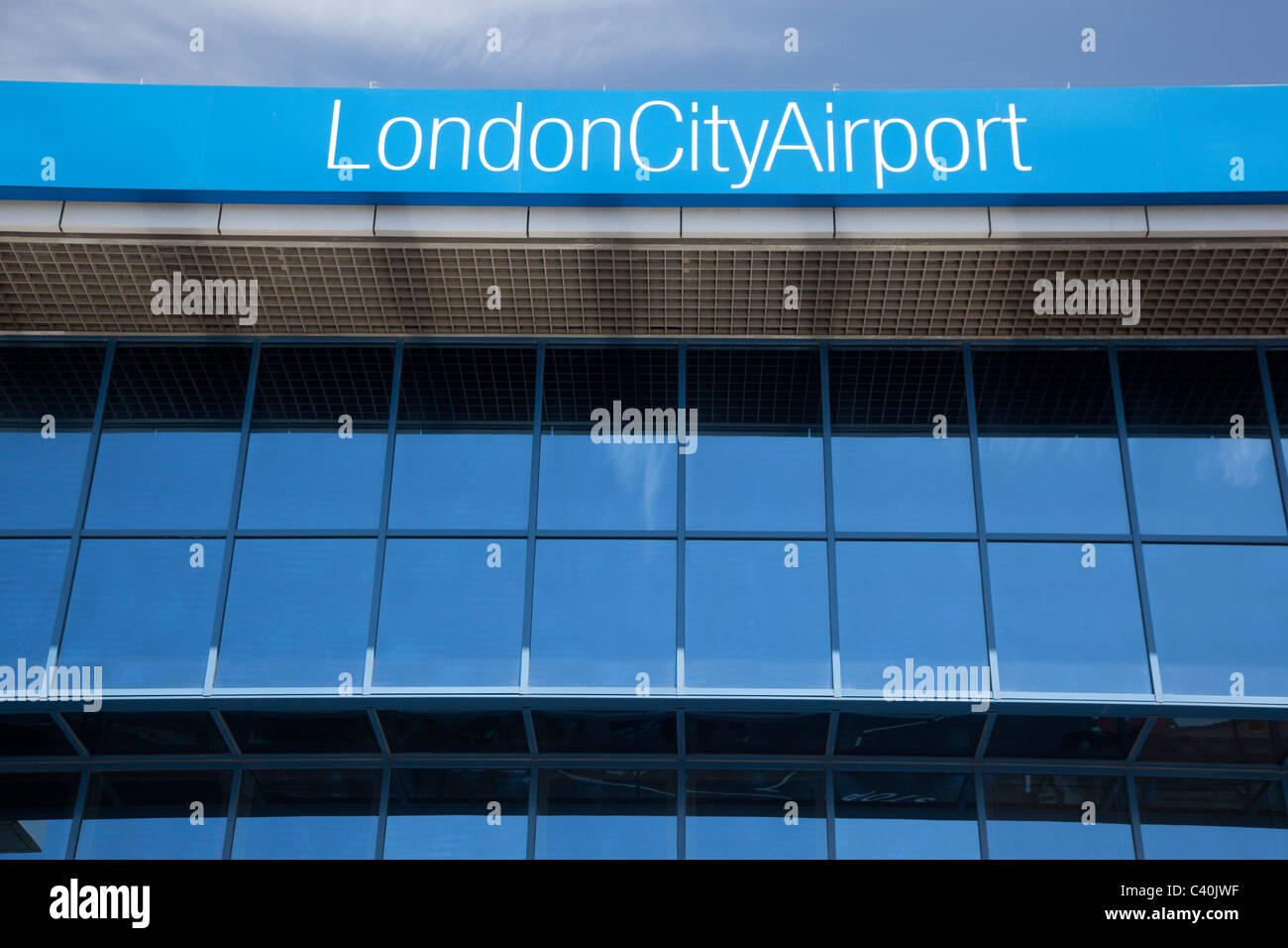 L'aéroport de London City terminal à Docklands, London Banque D'Images