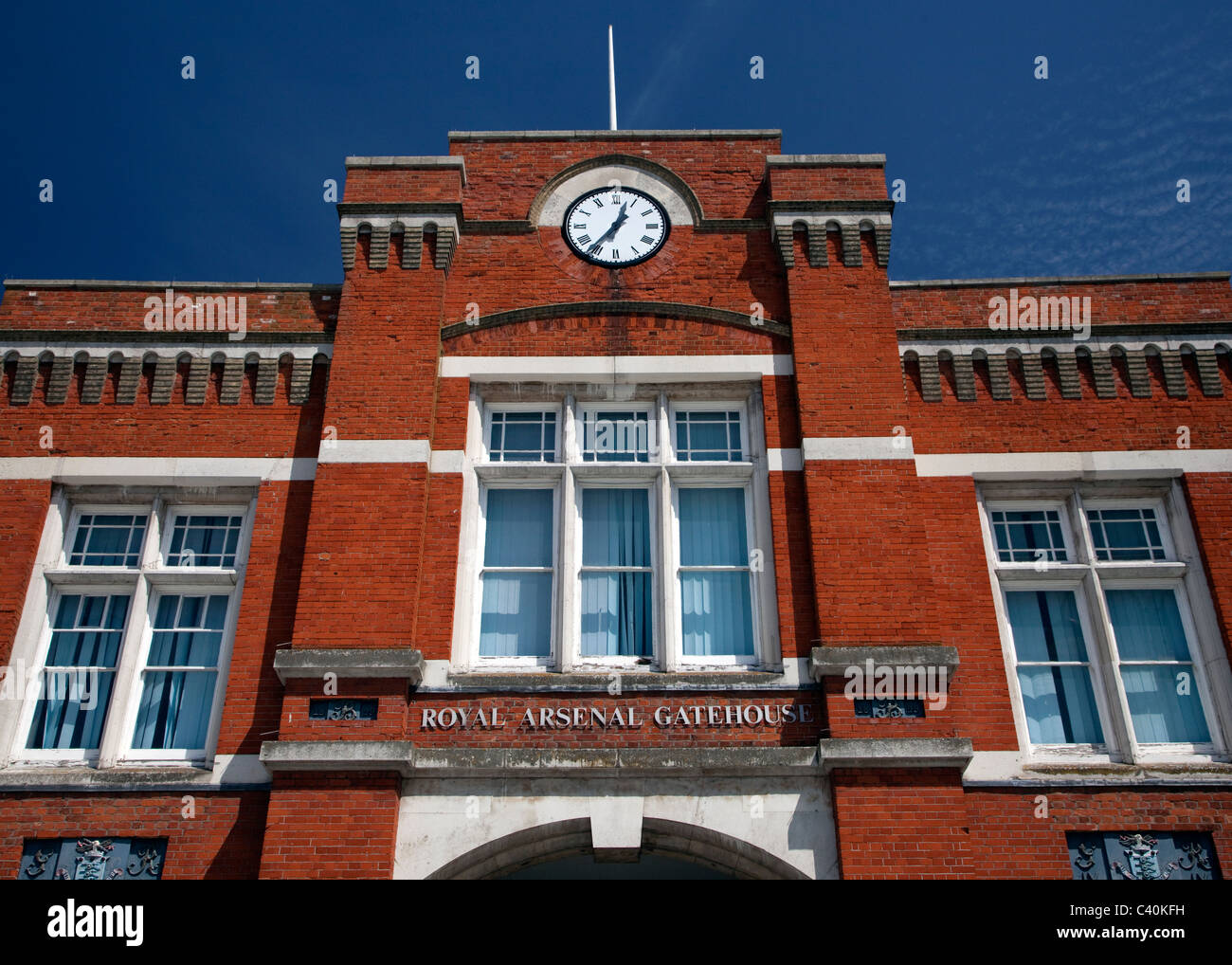 L'Arsenal Royal, Woolwich Gatehouse, Londres Banque D'Images