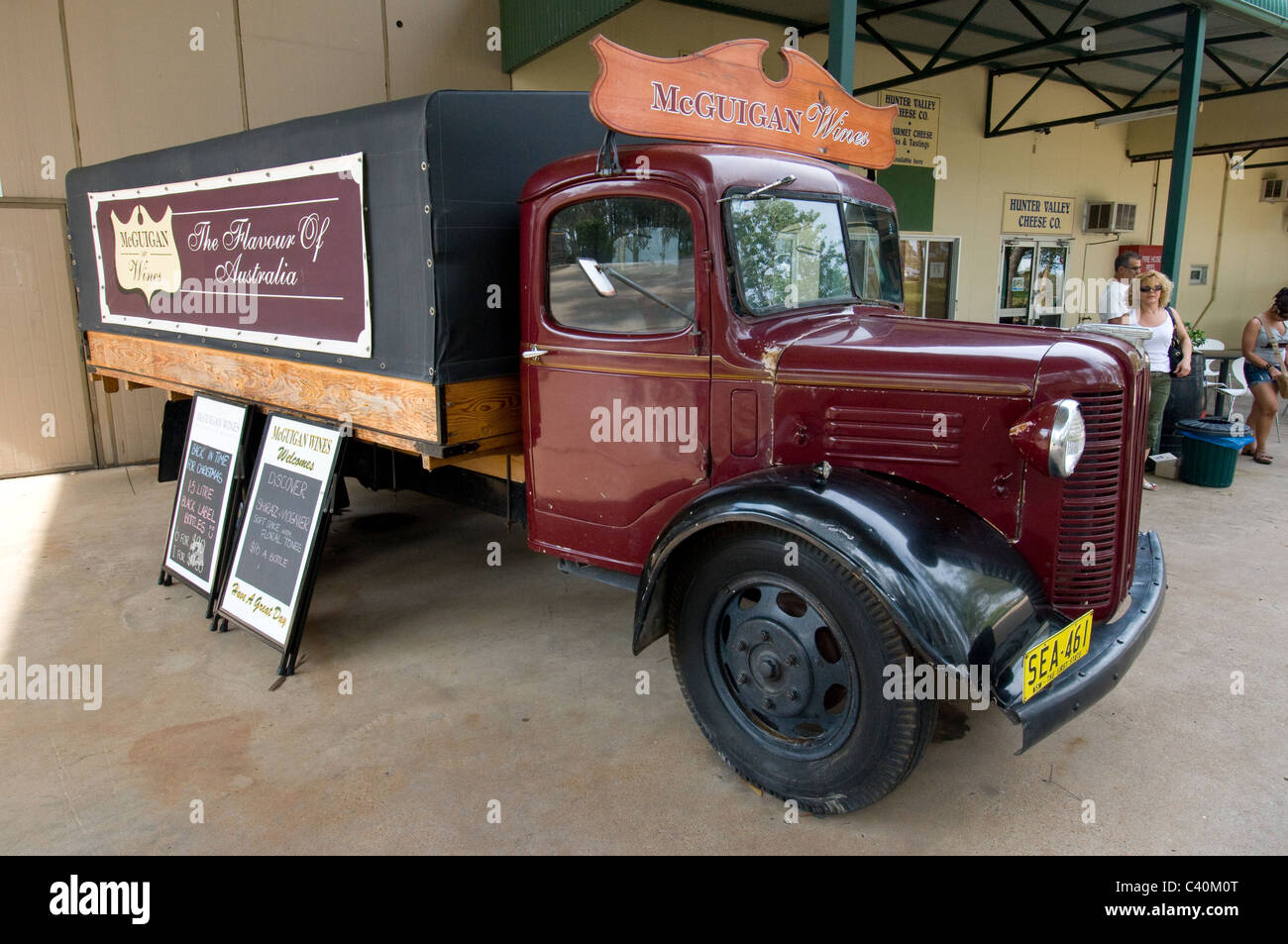 Hunter Valley australie aussie vineyard vin vintage livraison camion véhicule couvert Banque D'Images