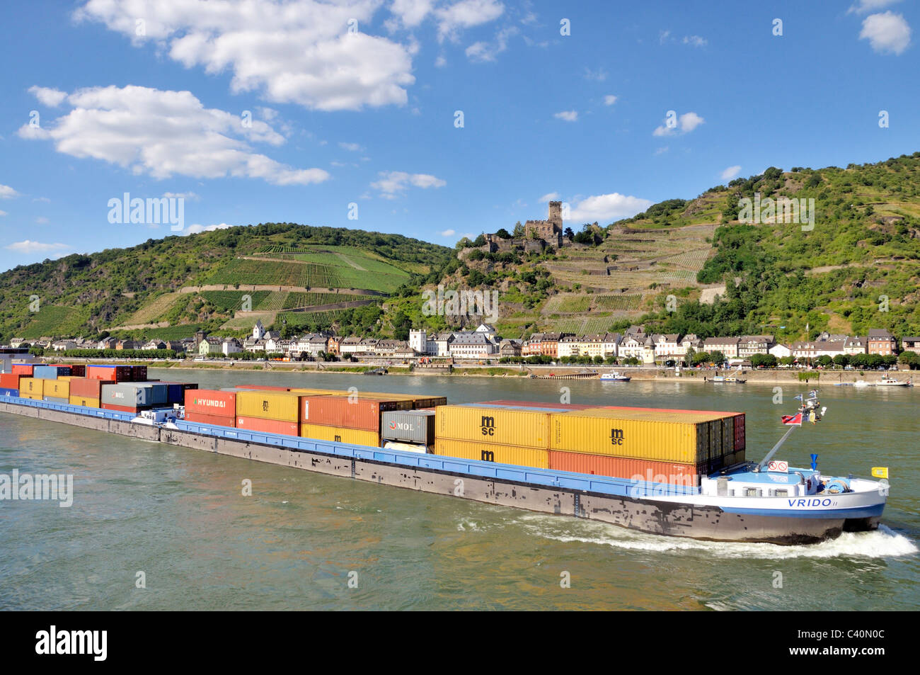 L'architecture, bastion, arrangement de connexion, château, forteresse, l'Europe, bonne falaise, monument culturel, vallée du Rhin moyen, Rhi Banque D'Images