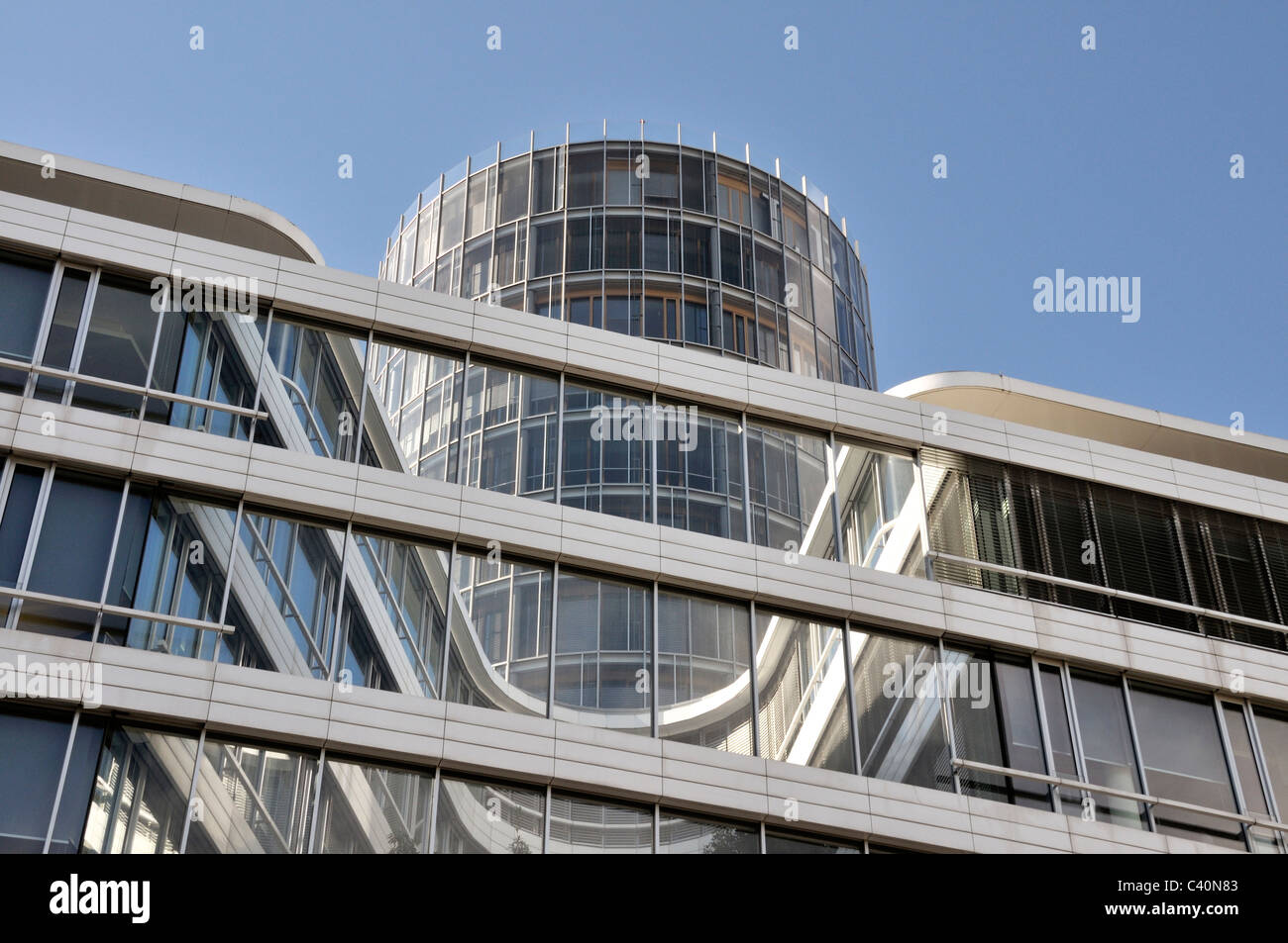 L'architecture, banque, bank building, immeuble de bureaux, bloc, Allemagne, Europe, marché financier, bloc d'appartements, immeuble de grande hauteur, Banque D'Images