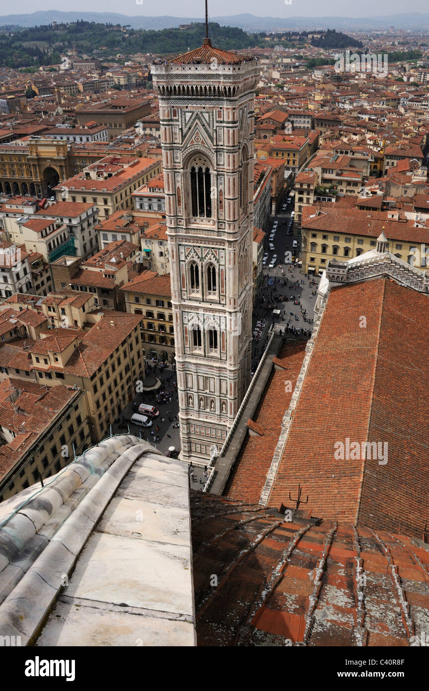 La ville de Florence, une vue de haut de la Cathédrale Banque D'Images