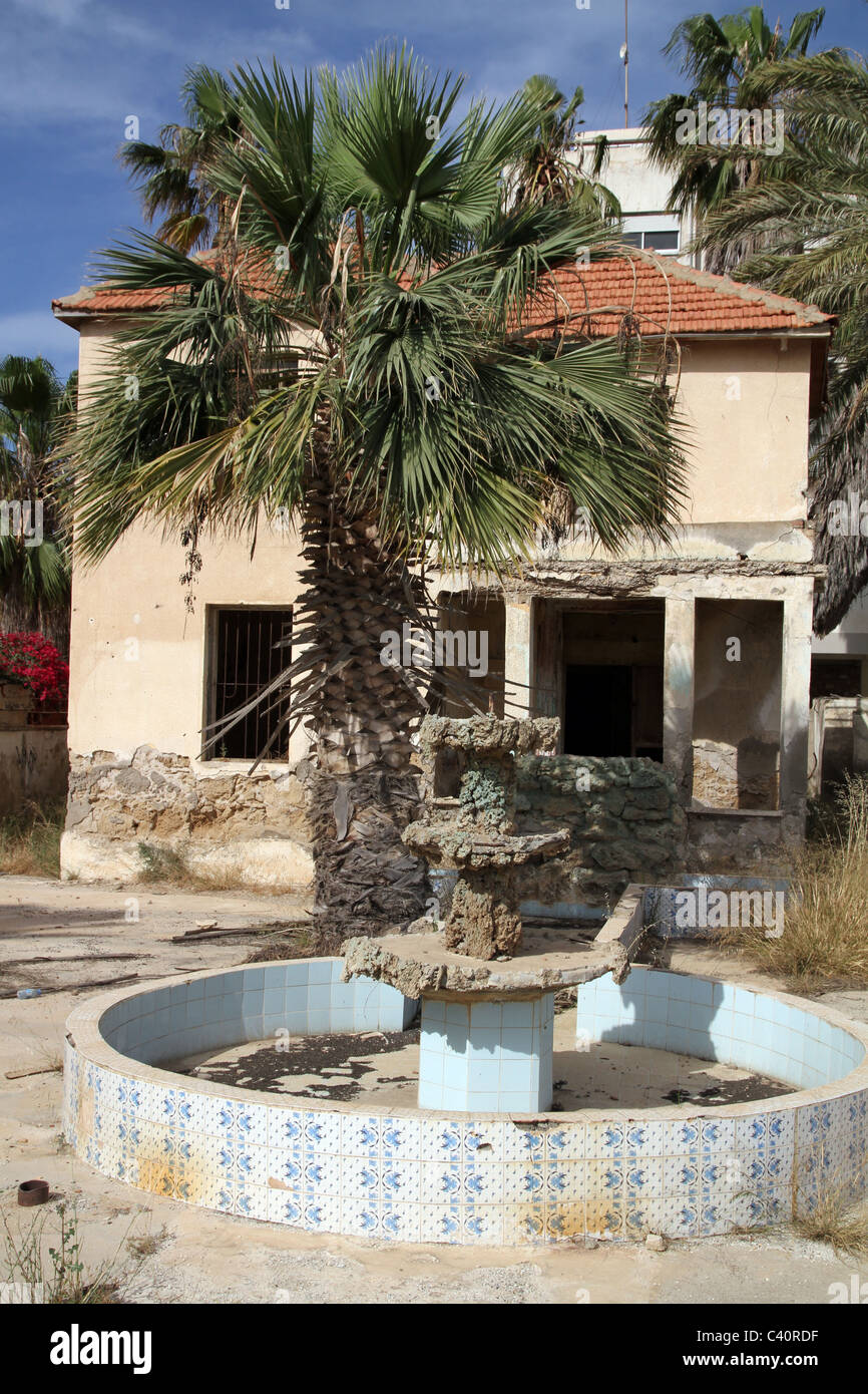 Chypre. Varosha Ghost Town à Famagouste, Chypre du nord occupée par la Turquie Banque D'Images