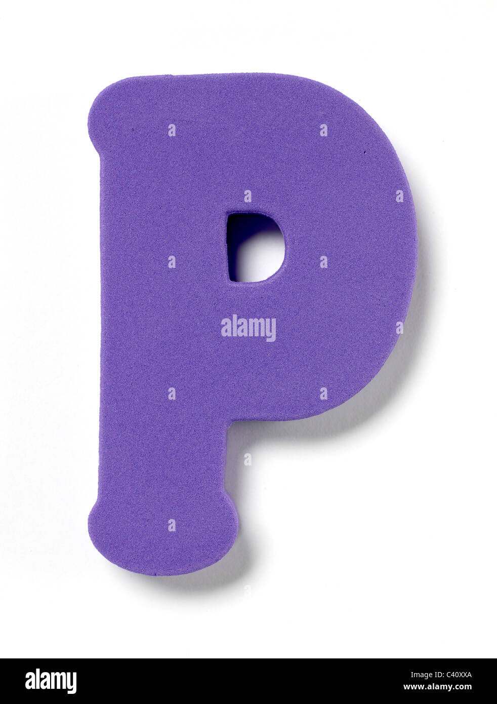 Lettre P de la mousse Banque D'Images