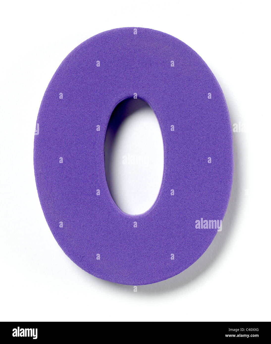 Lettre de mousse O Banque D'Images