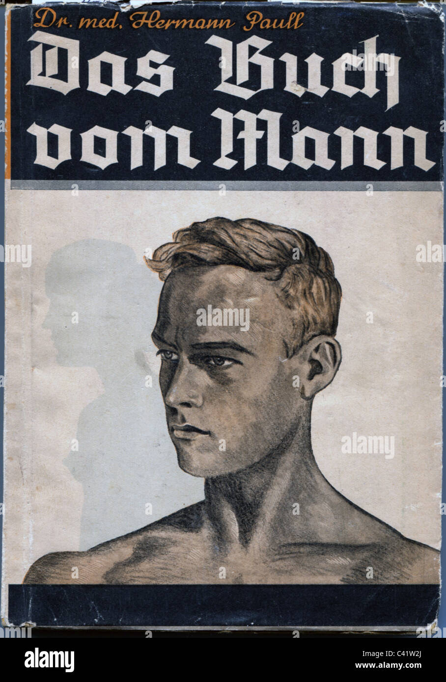 Livres, titres, 'Das Buch vom Mann' (le livre de l'homme) par Hermann Paull, Stuttgart, Allemagne, 1938, Strecker et Schroeder, couverture, droits additionnels-Clearences-non disponible Banque D'Images
