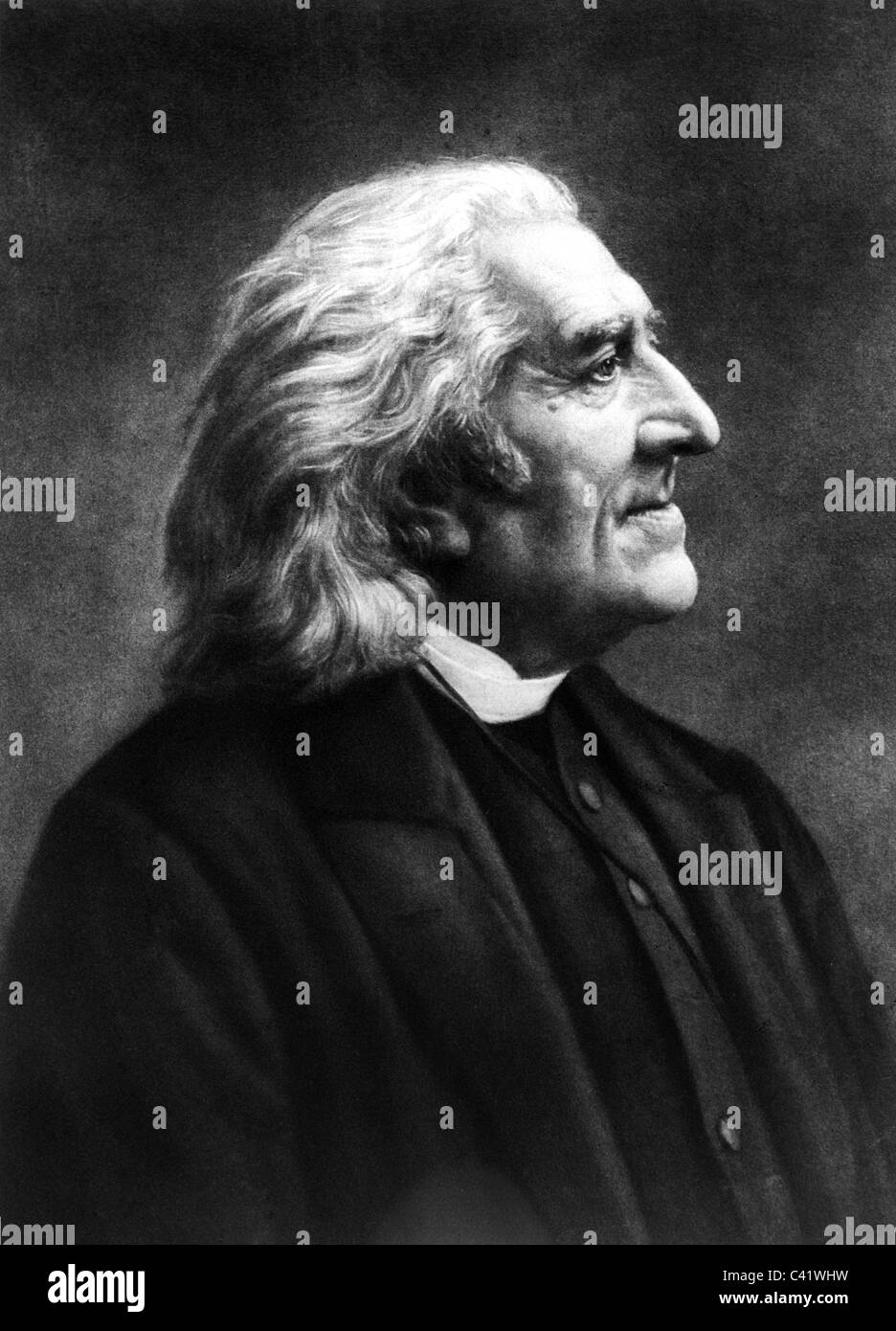 Liszt, Franz, 22.10.1811 - 31.7.1886, le compositeur hongrois, portrait, peinture, xixe siècle, auteur de l'artiste , n'a pas à être effacée Banque D'Images