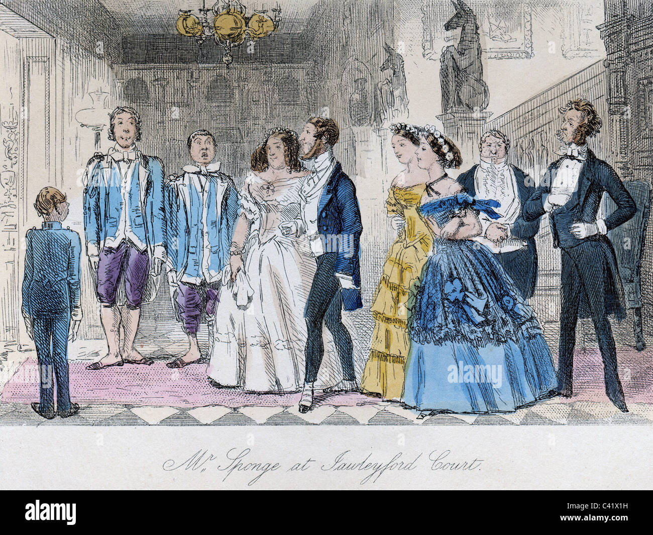 Surtees, Robert Smith, 17.5.1805 - 16.3.1864, l'écrivain britannique / écrivain, works, 'Handley croix" (1843), illustration, 'Mr. À l'éponge de l'artiste , Copyright n'a pas à être effacée Banque D'Images