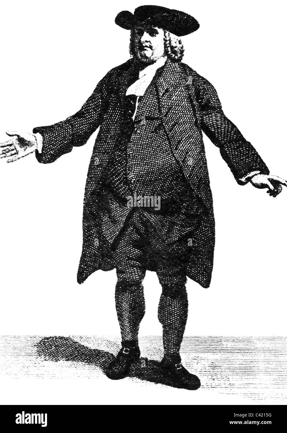 Penn, William, 14.10.1644 - 30.7.1718, politicien anglais, Quaker, fondateur de Pennsylvanie, pleine longueur, gravure sur bois, XIXe siècle, Banque D'Images