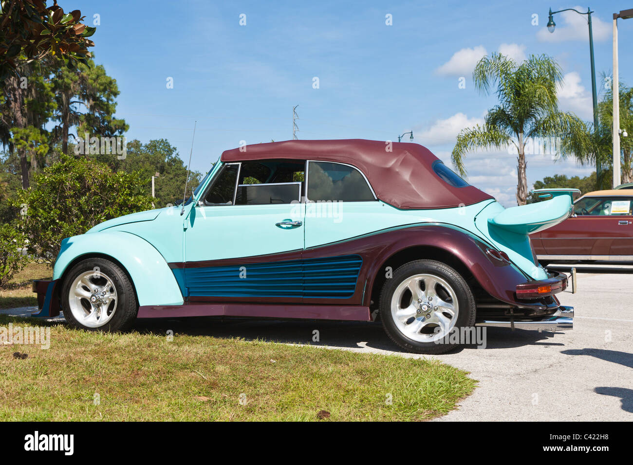 Classic Custom Volkswagen Beetle Bug au salon de l'auto à Leesburg, Floride, États-Unis Banque D'Images