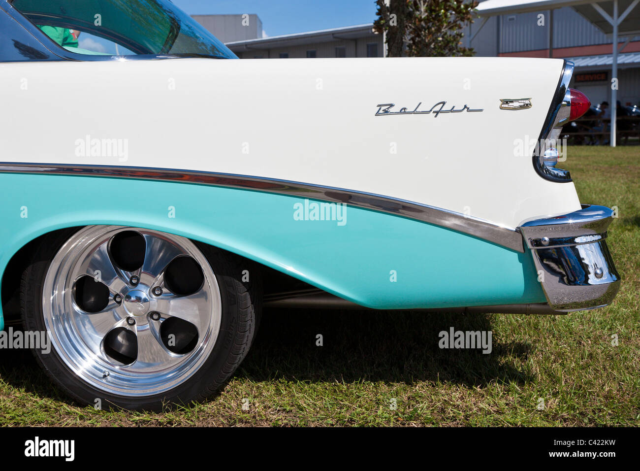Meubles anciens 1956 classic car show à Leesburg, Florida, USA Banque D'Images